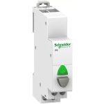   SCHNEIDER A9E18036 ACTI9 iPB nyomógomb, 1NO, szürke, zöld LED, 110-230 VAC