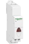 SCHNEIDER A9E18330 ACTI9 iIL jelzőlámpa, egyes, piros, 12-48 VAC