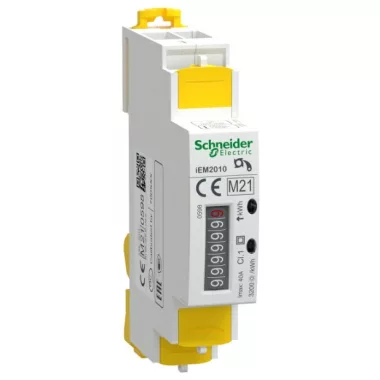 SCHNEIDER A9MEM2010 iEM2010 MID-es 1 fázisú fogyasztásmérő 40A kijelzővel és impulzuskimenettel