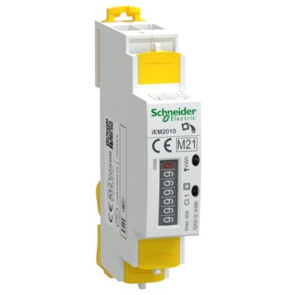   SCHNEIDER A9MEM2010 iEM2010 MID-es 1 fázisú fogyasztásmérő 40A kijelzővel és impulzuskimenettel