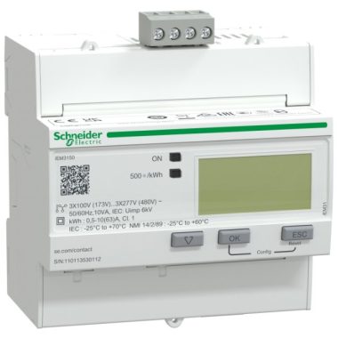 SCHNEIDER A9MEM3150 Digitális fogyasztásmérő,3F,63A,MODBUS