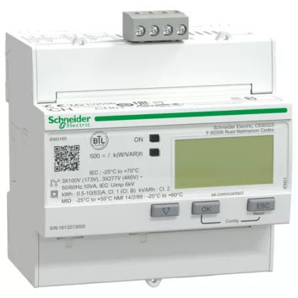   SCHNEIDER A9MEM3165 Digitális fogyasztásmérő,3F,63A,Bacnet,MID