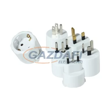 Utazóadapter szett, földelt ( svájci, angol, amerikai, ausztrál, olasz)