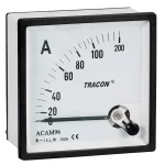   TRACON ACAM96-30 Analóg váltakozó áramú ampermérő közvetlen méréshez 96×96mm, 30A AC