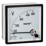 TRACON ACVM48-450 Analóg váltakozó áramú voltmérő 48×48mm, 450V AC