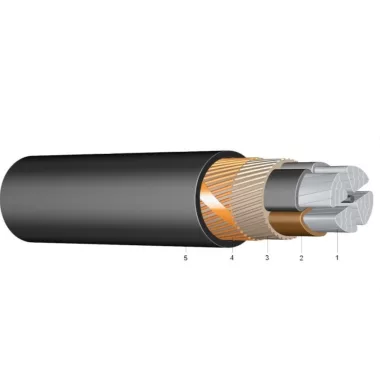 AYCWY 4x95/35mm2 alumínium földkábel réz árnyékolással PVC 0,6/1kV fekete TC AYCWY 4x95/35mm2 alumínium földkábel réz árnyékolással PVC 0,6/1kV fekete TC