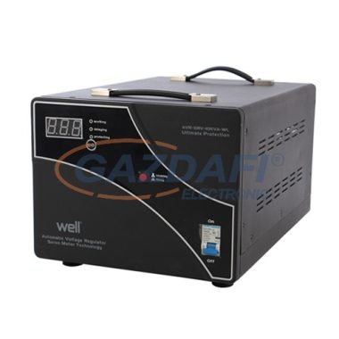 WELL AVR-SRV10KVA Automatikus feszültségstabilizátor szervo motorral 10000VA / 6000W