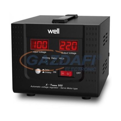   WELL AVR-SRVXTREME5000 Automatikus feszültségstabilizátor szervo motorral 5000VA