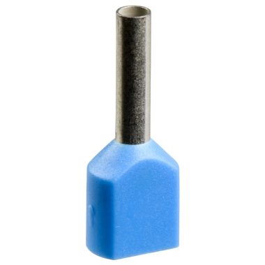 SCHNEIDER AZ5DE025D Dupla érvéghüvely 2x2,5 mm2 DIN 1x50db adagolóban kék L=18,5mm