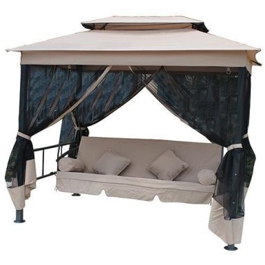 SG Alipascha LUX pat leagan, 257x174x235 cm, mocha maro-negru