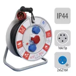   PAWBOL B.111015-30-S Kábeldobos hosszabbító, H05RR-F 5x1,5mm2, 30m, 2xGZ16A, 1x16A/5p (400V)