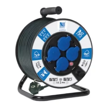 PAWBOL B.1116-300G-30-S Kábeldobos hosszabbító,PB H05RR- F 3x1,5mm2, 30m, 4xGZ16A (250V)