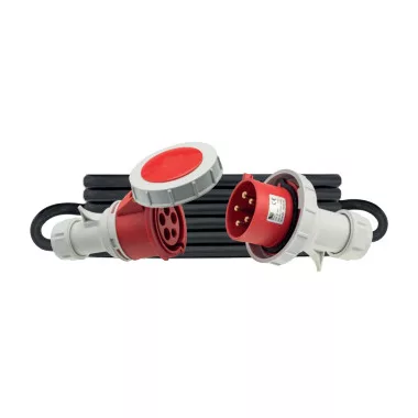 PAWBOL B.1135-30_IP65 Gumikábel ipari csatlakozóval, 30m, H05RR-F 5x4mm2, 32A, IP65