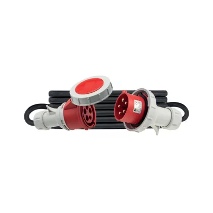   PAWBOL B.1135-30_IP65 Gumikábel ipari csatlakozóval, 30m, H05RR-F 5x4mm2, 32A, IP65