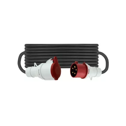   PAWBOL B.1136-30 Gumikábel ipari csatlakozóval, 30m, H05RR-F 5x6mm2, 32A, IP44