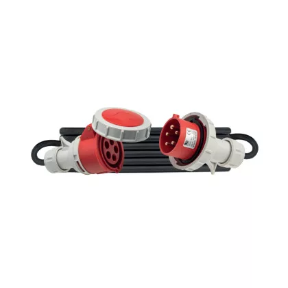   PAWBOL B.1136-40_IP65 Gumikábel ipari csatlakozóval, 40m, H05RR-F 5x6mm2, 32A, IP65