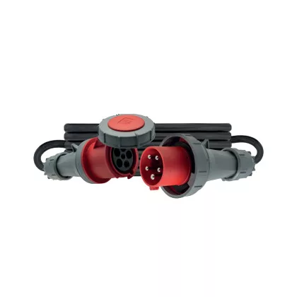   PAWBOL B.1137-50 Gumikábel ipari csatlakozóval, 50m, H05RR-F 5x10mm2, 63A, IP65