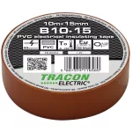   TRACON B10-15 Szigetelőszalag, barna 10m×15mm, PVC, 0-90°C, 40kV/mm