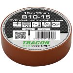 TRACON B10-15 Szigetelőszalag, barna 10m×15mm, PVC, 0-90°C, 40kV/mm