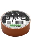 TRACON B10 Szigetelőszalag, barna 10m×18mm, PVC, 0-90°C, 40kV/mm