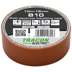   TRACON B10 Szigetelőszalag, barna 10m×18mm, PVC, 0-90°C, 40kV/mm
