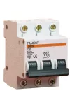 TRACON C60N 3P 40A B Kismegszakító, 3 pólus, B karakterisztika 40A, 6kA (C60N 3P B40A)