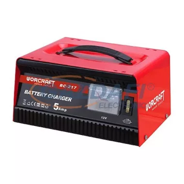 WORCRAFT akkumulátor töltő BC-217, 12V/230V, 5A, 80Ah
