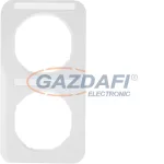   BERKER 10122169 2-es keret, függőleges, Berker R.1 fényes fehér; 80,7mm x 151,7mm