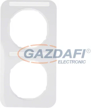 BERKER 10122169 2-es keret, függőleges, Berker R.1 fényes fehér; 80,7mm x 151,7mm