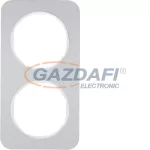   BERKER 10122174 2-es keret , univerzális, alu féher, R.1; 152,2mm x 81,2 mm