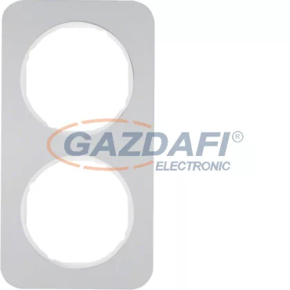   BERKER 10122174 2-es keret , univerzális, alu féher, R.1; 152,2mm x 81,2 mm