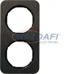   BERKER 10122354 2-es keret , univerzális, fa/fekete, R.1; 152,2mm x 81,2 mm