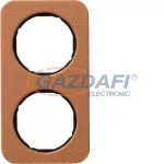   BERKER 10122364 2-es keret , univerzális, bőr/fekete, R.1; 152,2mm x 81,2 mm