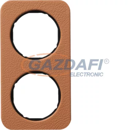   BERKER 10122364 2-es keret , univerzális, bőr/fekete, R.1; 152,2mm x 81,2 mm