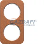   BERKER 10122369 2-es keret , univerzális, bőr/fehér, R.1; 152,2mm x 81,2 mm
