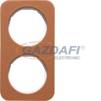   BERKER 10122369 2-es keret , univerzális, bőr/fehér, R.1; 152,2mm x 81,2 mm