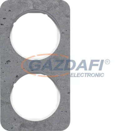  BERKER 10122379 2-es keret , univerzális, beton/fehér, R.1; 152,2mm x 81,2 mm