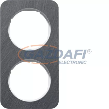   BERKER 10122389 2-es keret , univerzális, pala/fehér, R.1; 152,2mm x 81,2 mm