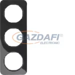   BERKER 10132145 3-as keret , univerzális, fényes fekete, R.1; 222,7mm x 80,7mm