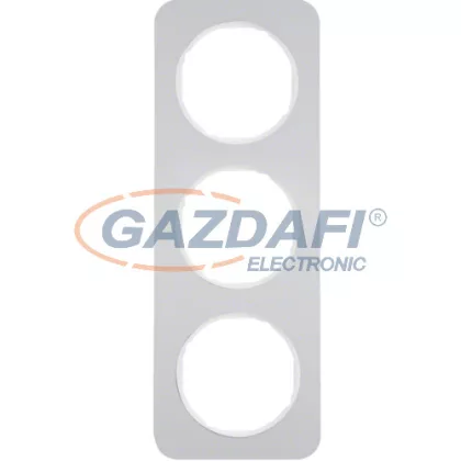   BERKER 10132174 3-as keret , univerzális, alu féher, R.1; 223,2mm x 81,2mm