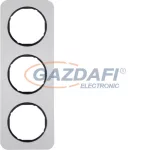   BERKER 10132184 3-as keret , univerzális, alu/fekete, R.1; 223,2mm x 81,2mm