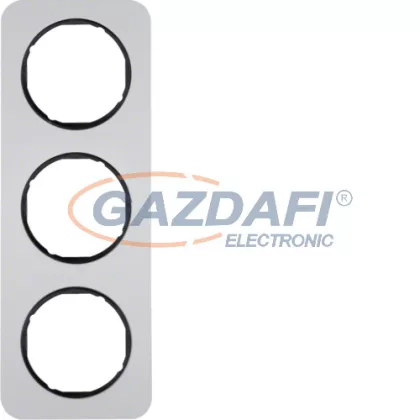   BERKER 10132184 3-as keret , univerzális, alu/fekete, R.1; 223,2mm x 81,2mm