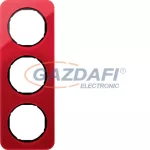   BERKER 10132344 3-as keret , univerzális, piros akri/fekete, R.1; 223,2mm x 81,2mm