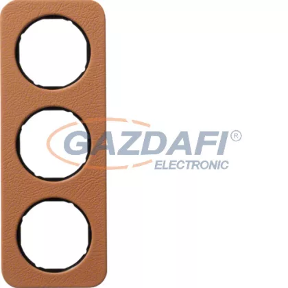   BERKER 10132364 3-as keret , univerzális, bőr/fekete, R.1; 223,2mm x 81,2mm