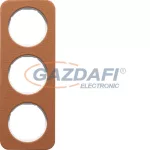   BERKER 10132369 3-as keret , univerzális, bőr/fehér, R.1; 223,2mm x 81,2mm