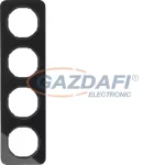   BERKER 10142116 4-es keret , univerzális, fekete üveg, R.1; 294,2mm x 81,2mm