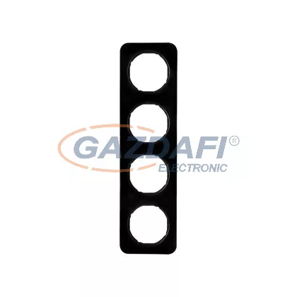   BERKER 10142145 4-es keret , univerzális, fényes fekete, R.1; 294,2mm x 81,2mm