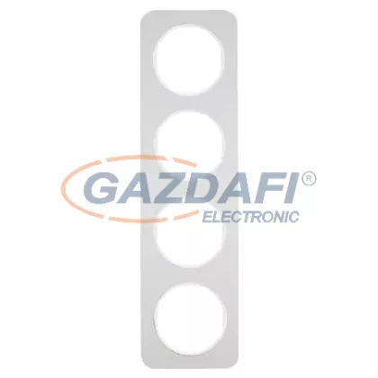   BERKER 10142174 4-es keret , univerzális, alu féher, R.1; 294,2mm x 81,2mm