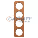   BERKER 10142369 4-es keret , univerzális, bőr/fehér, R.1; 223,2mm x 81,2mm