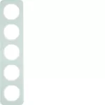   BERKER 10152109 5-ös keret , univerzális, menta üveg, R.1; 365,2 mm x 81,2mm